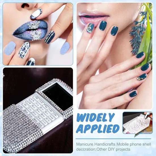 2 Pieces Diamond Painting Pen with Light Drill Diamond Painting Accessories 12 Pen Heads, 2 Anti-Slip Mats, 2 Wax Organizer Cases for DIY Craft Supplies Tools(Blue, Green) {5}