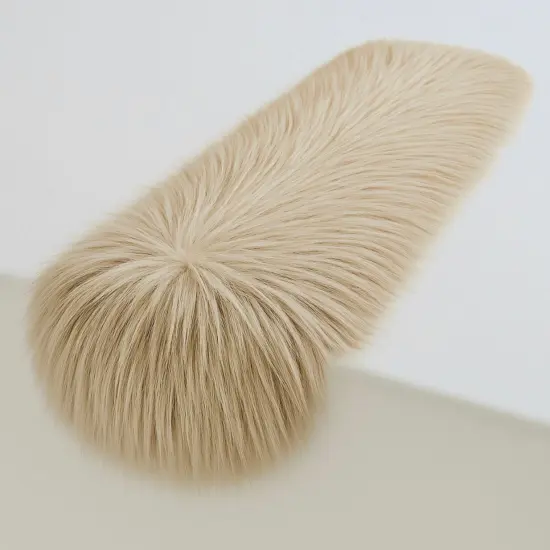 FabricLA Faux Fur Table Runner &ndash; Fluffy Snow Christmas Table Runner | Various Colors {1}