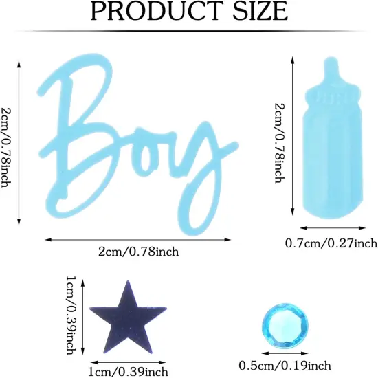 1000 Pieces Baby Shower Confetti - Baby Shower Decorations Blue Boy Table Scatter Confetti, Sprinkles Decor Confetti for Baby Shower Gender Reveal Party Supplies (Boy) {4}