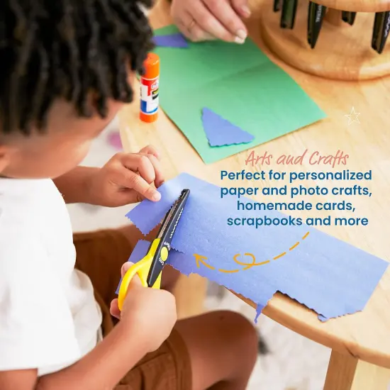 Kraft Edgers with Rotating Hardwood Rack, Decorative Scissors, Assorted, 18-Piece {5}