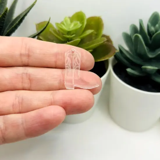 1, 4, or 20 Pieces: Clear Acrylic Cowboy Boot Charms {3}