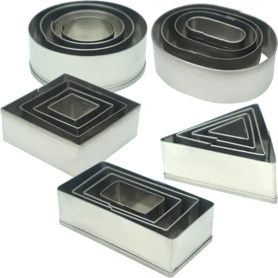 Mini Geometric Metal Cookie Cutter Set 20 Pieces {1}