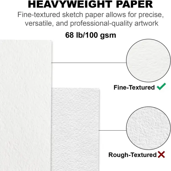 9" x 12" Sketch Book, Top Spiral Bound Sketch Pad, 1 Pack 100 Sheets 68lb/100gsm, Acid Free Art Sketchbook Artistic Drawing Painting Writing Paper for Kids Adults Beginners Artists {1}