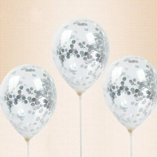 Silver Confetti 1 inch Table Confetti Glitter 5000 pcs for Wedding Party Decoration or Filled Balloons {4}