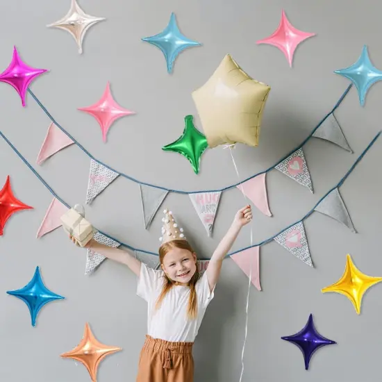 50pcs Colorful Star foil Balloons, 10inch Star Mixed Color Mylar Balloons for Baby Shower Wedding Birthday Party Decoration {4}