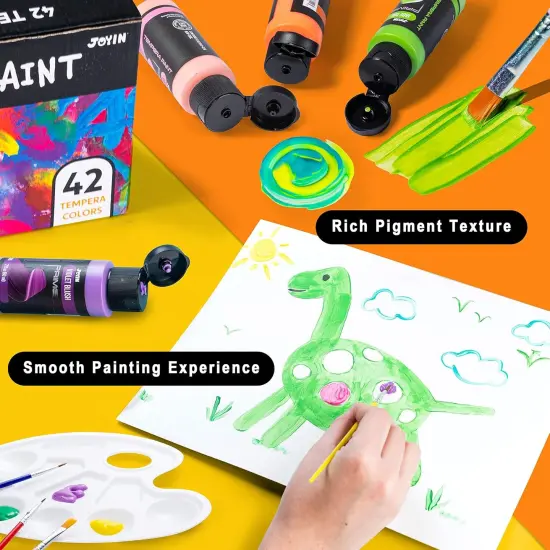 42PCS Washable Tempera Paint Set for Kids {4}