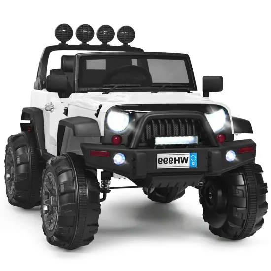 Iron Ride-On Car with Music, LED and Safety Features for Kids Red {8}