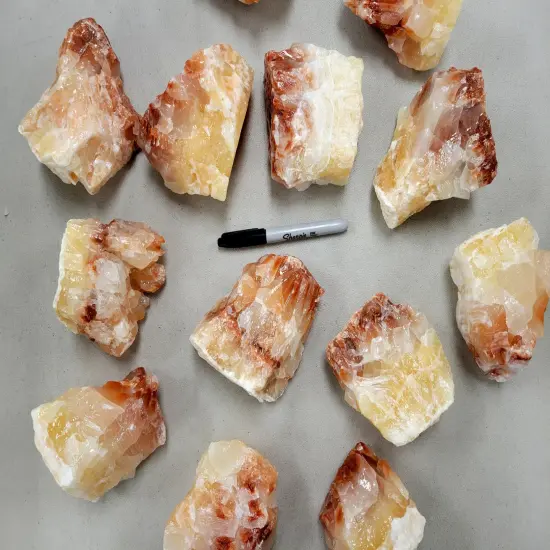 Jumbo Red Calcite Crystal Specimens from Mexico {3}