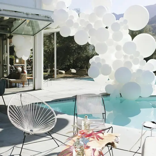 White Balloons 99 pcs Different Sizes Pack of 36 18 12 10 5 Inch Matte White Latex Balloon Arch Kit Garland for Wedding Bridal Graduation Baby Shower Birthday Party Decorations White-Y13 {5}