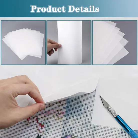 Diamond Painting Release Paper, Double-Sided Non-Stick Release Paper for Diamond Art 15x10cm Diamond Painting Cover Replacement for 5D Diamond Painting Accessories and Tools - 200 Pieces {3}