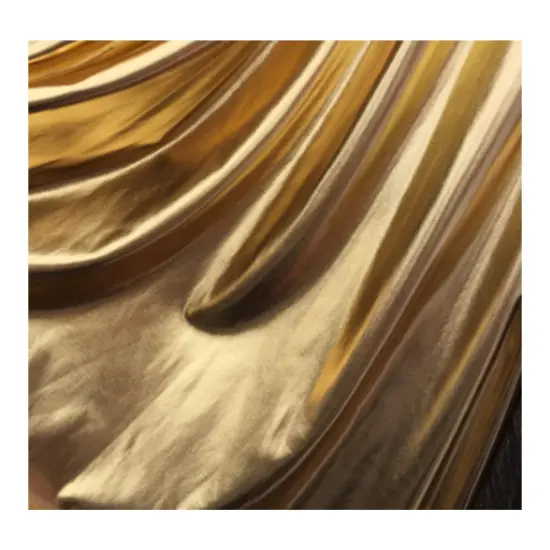 4 Way Stretch Gold Metallic Pleather Spandex Fabric {7}