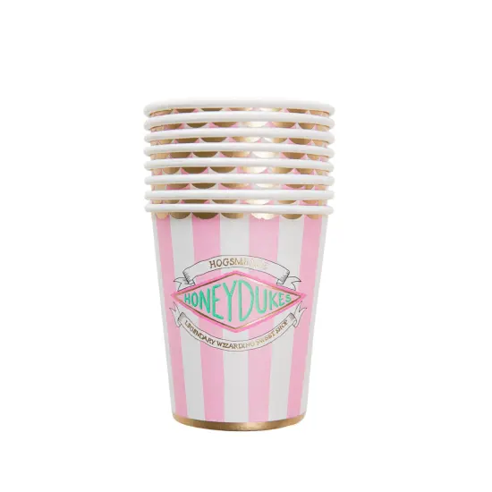HARRY POTTER X BONJOUR F&Ecirc;TE HONEYDUKES PINK STRIPE CUPS {2}