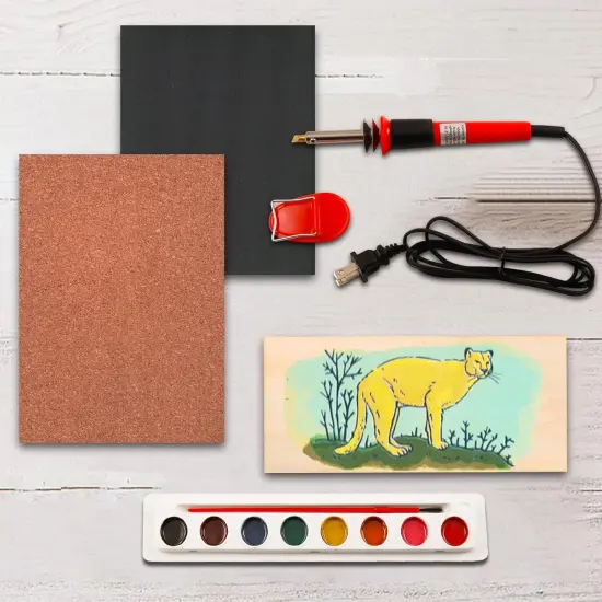 Wood Burning Kit for Beginners - Bundle with Wood Engraving Pen, Paint, Tracing Sheets, More | Beginners Pyrography Wood Burning Craft Project {2}