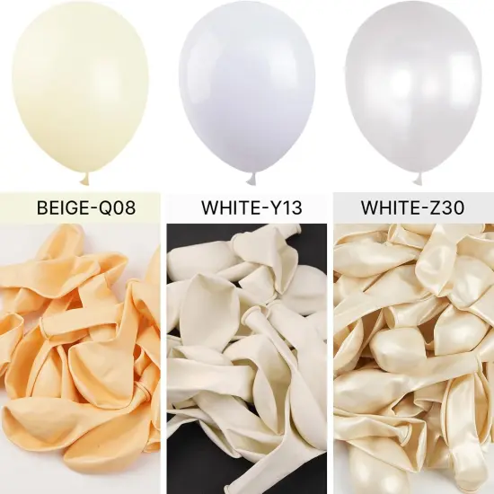 White Balloons, 123 pcs White Different Sizes Pack of 18 12 10 5 Inch White Balloon Arch Kit Balloon Garland for Birthday, Graduation, Wedding, Anniversary Party Decorations, White-Y13 {4}
