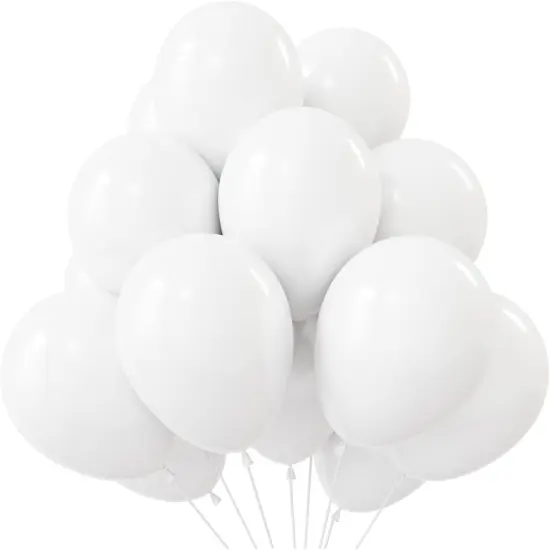 White Balloons Latex Party Balloons - 50 Pack 12 inch Helium Matte White Balloons for Wedding Graduation Baby Shower Birthday Anniversary Party Decorations {1}