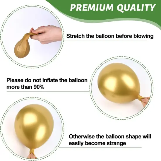 Sage Green Balloon Garland Kit, 150PCS Arch Kit Different Sizes Latex Balloons Gold Olive Green Confetti Metallic Balloons for Jungle Family Reunion Woodland Theme Party {4}