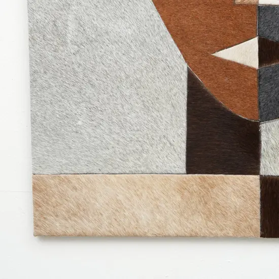 Hairon Leather Wall Decor - Tan/Beige/Grey {4}