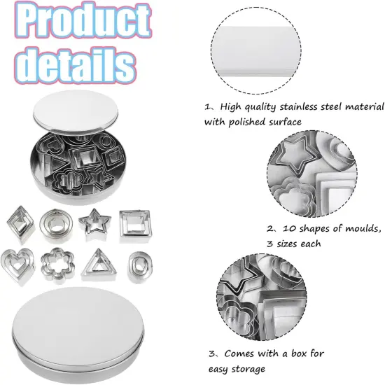 Mini Cookie Cutter Set with Box 24 Pieces {2}