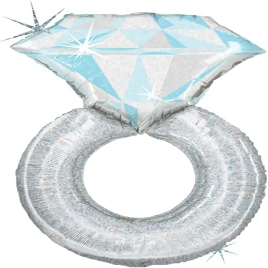 Sparkling Diamond Ring Jumbo 38" Foil Engagement Party Bridal Shower Balloon {1}