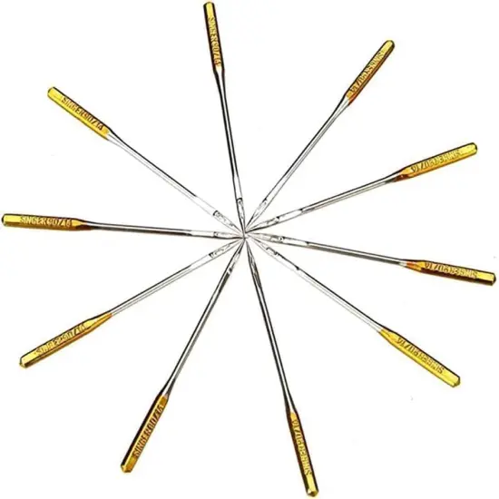10Pcs Silver Universal Sewing Machine Needles, Size 16, Compatible with Most Home Sewing Machines, Ideal for Medium to Heavyweight Fabrics, Universal Point, Sewing Machine Needles {1}