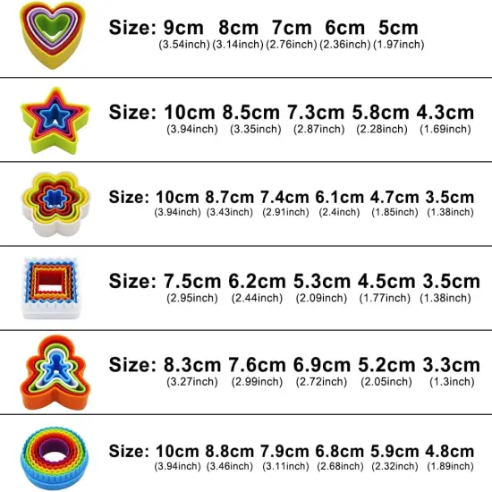 Cookie Cutter Set for Biscuit Sandwich & Cake 32 Pieces {6}