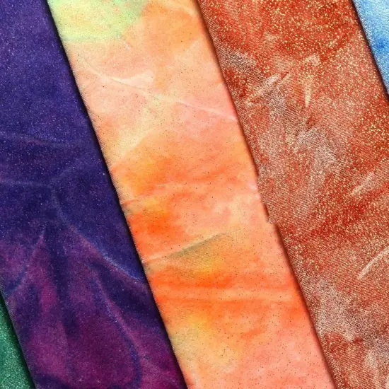 Crushed Tie Dye Velvet Vibrant Stretch Blue Boy {3}