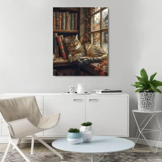 Sleeping Cat Paint by Numbers Kit {3}