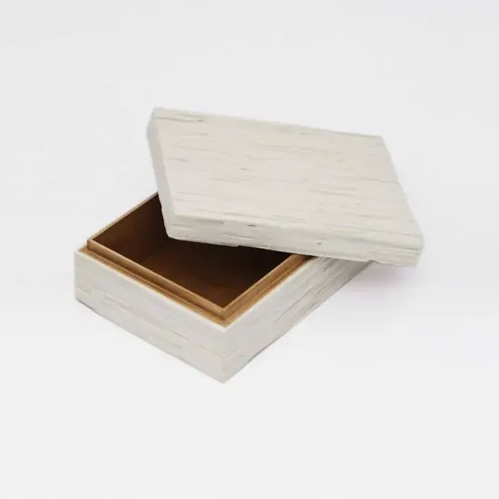 CHISELED JEWELRY BOX/IVORY BONE {5}