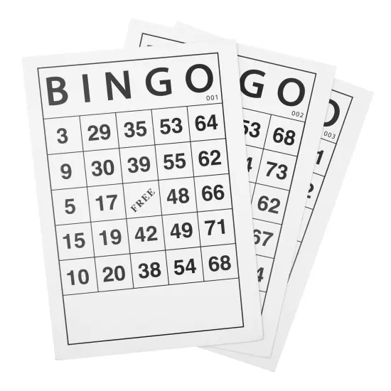 180 Sheets Reusable Paper Bingo Cards Bulk for Adults, Disposable Number Game Set for Large Groups (6x4 in) {7}