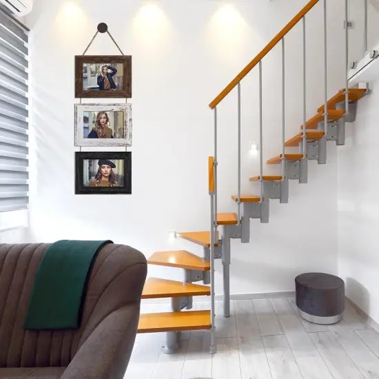 4x6 Wall Hanging Picture Frames Collage with 3 Opening Multi Color Frames {5}