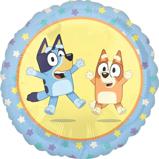 Bingo and Bluey Girl Birthday Party Supplies Foil Balloon Bouquet Decorations 6pc {3}