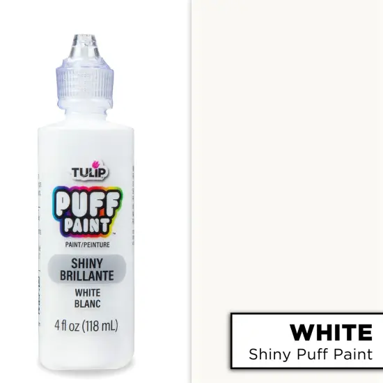 Tulip Puff Paint Slick White, Multi-Surface Craft Paint, 4 fl. oz. 3 Pack {2}
