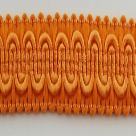 1/2" Scroll Braid Gimp w/ Backing - 12 Continuous Yards - Many Color Options! Orange {1}