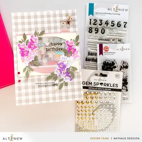 Mini Delight: Painted Posies Stamp & Die Set {4}
