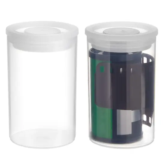 Film Canisters with Caps - 30-Count 35mm Clear Film Canisters, Transparent Storage Containers for Small Accessories {6}