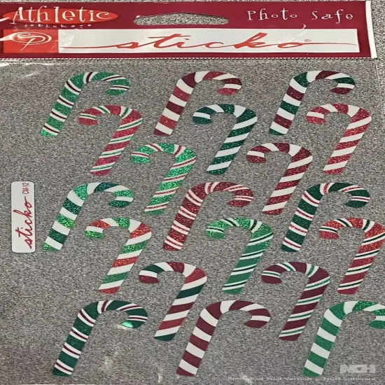 Sticko Candy Canes Metallic Foil Stickers {1}