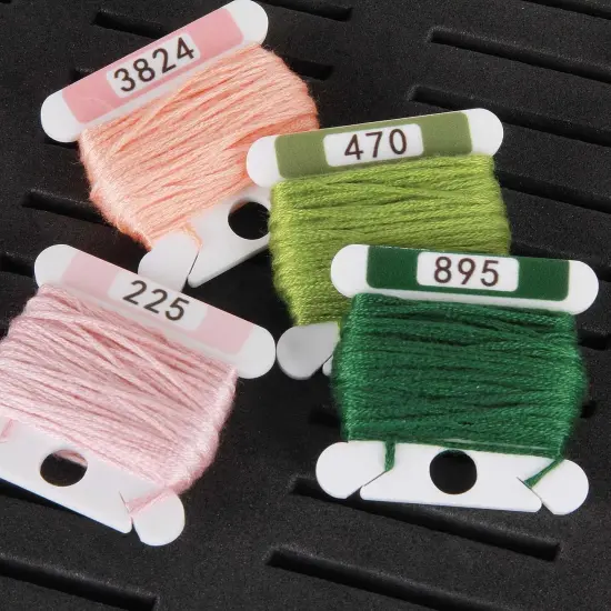 White 3mm Acrylic Embroidery Floss Bobbins(100Pcs/Set) {3}