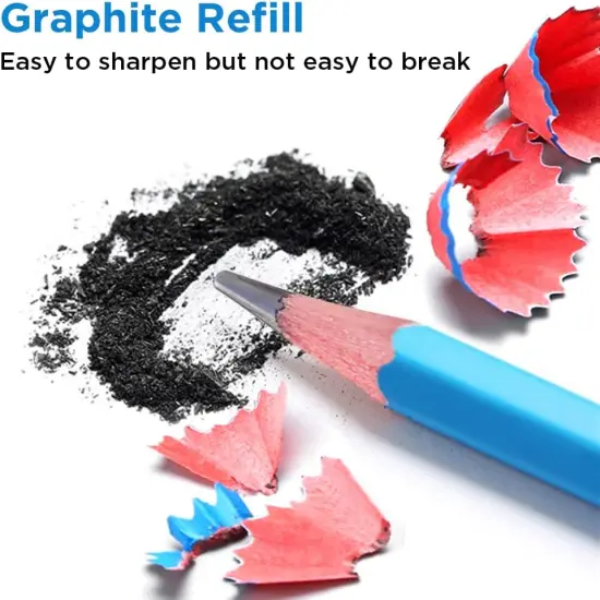 Sketch Pencils for Drawing 12B, 12pcs Softest and Darkest Professional Graphite Pencils, Art Drawing Pencils for Shading for Artists & Beginners {4}