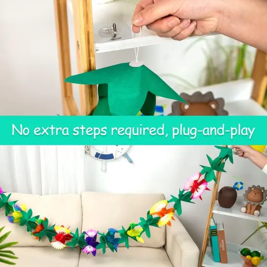 4PCS Summer Tropical Garland Party Decorations, 9.8ft Luau Paper Flower Banners Multicolor Hawaiian Hibiscus Garlands for Mexican para Fiesta Tiki Party Decor Supplies {3}