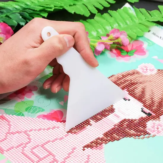 2 Pieces Diamond-Paint Art Fix Tools Diamond-Paint Art Aligning Tool Diamond Art Repair Accessories for Diamond-Paint Art Kits, White {5}