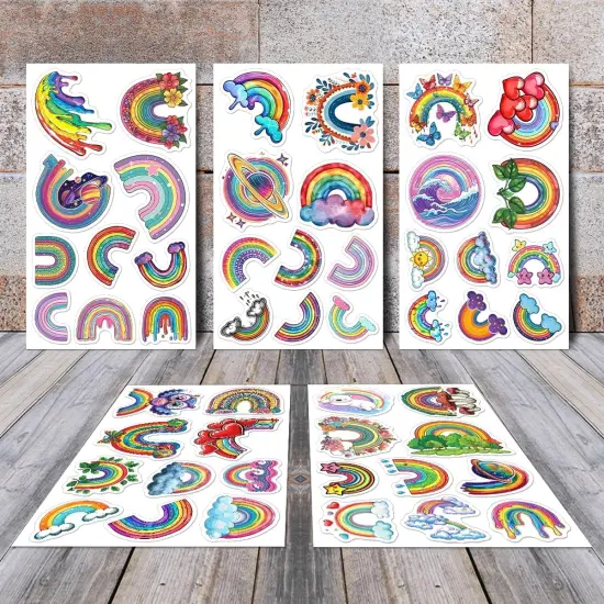 Pack 50 Pcs Pride LGBT Cute Rainbow Stickers for Water Bottles Funny Laptop Luggage Computer Scrapbooking Teens Girls Boys Adults Waterproof Aesthetic Sticker Small Vinyl Decals {2}