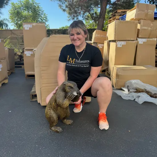 Groundhog Standing Life Size Statue {3}