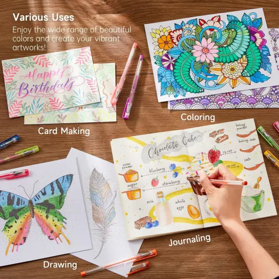 360 Pack Gel Pens Set, 180 Colors Gel Pen Set Plus 180 Color Refills Perfect for Adult Coloring Books Doodling Drawing Art Markers {5}
