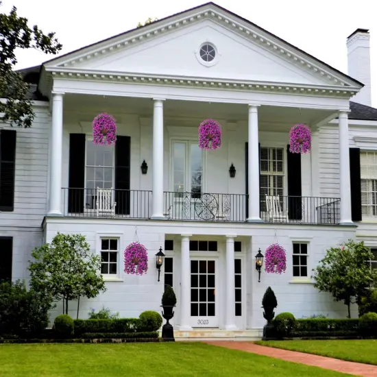 Artificial Summer Bushes Fake Hanging Flowers Plants for Outdoor Summer Decoration {5}