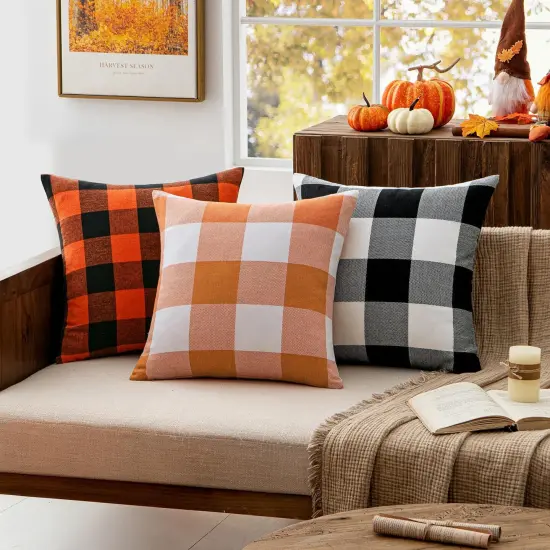 2 Pack of Fall Throw Pillow Covers Decorative - 20 x 20 Inch {2}