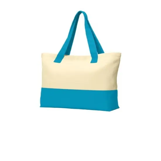 Port Authority&reg; Colorblock Cotton Tote Stylish & Durable {7}