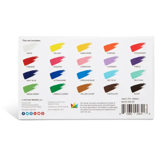 KINGART® Outdoor Acrylic Paint, 20 Colors {3}