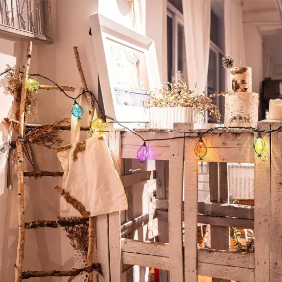 Multicolor Outdoor String Lights with 10 Bulbs {5}