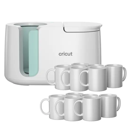 Cricut Mug Press Heat Press Machine with 12 Mugs Bundle {1}