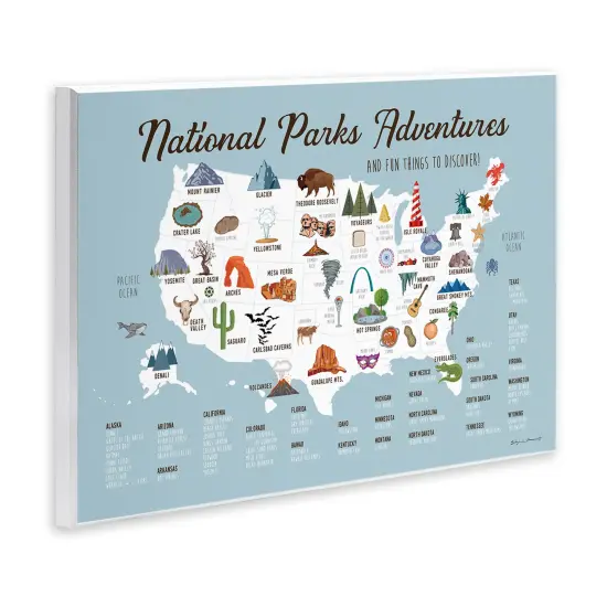 Stupell Industries National Parks Adventures USA Map Wall Plaque Design By Stephanie Workman Marrott {3}
